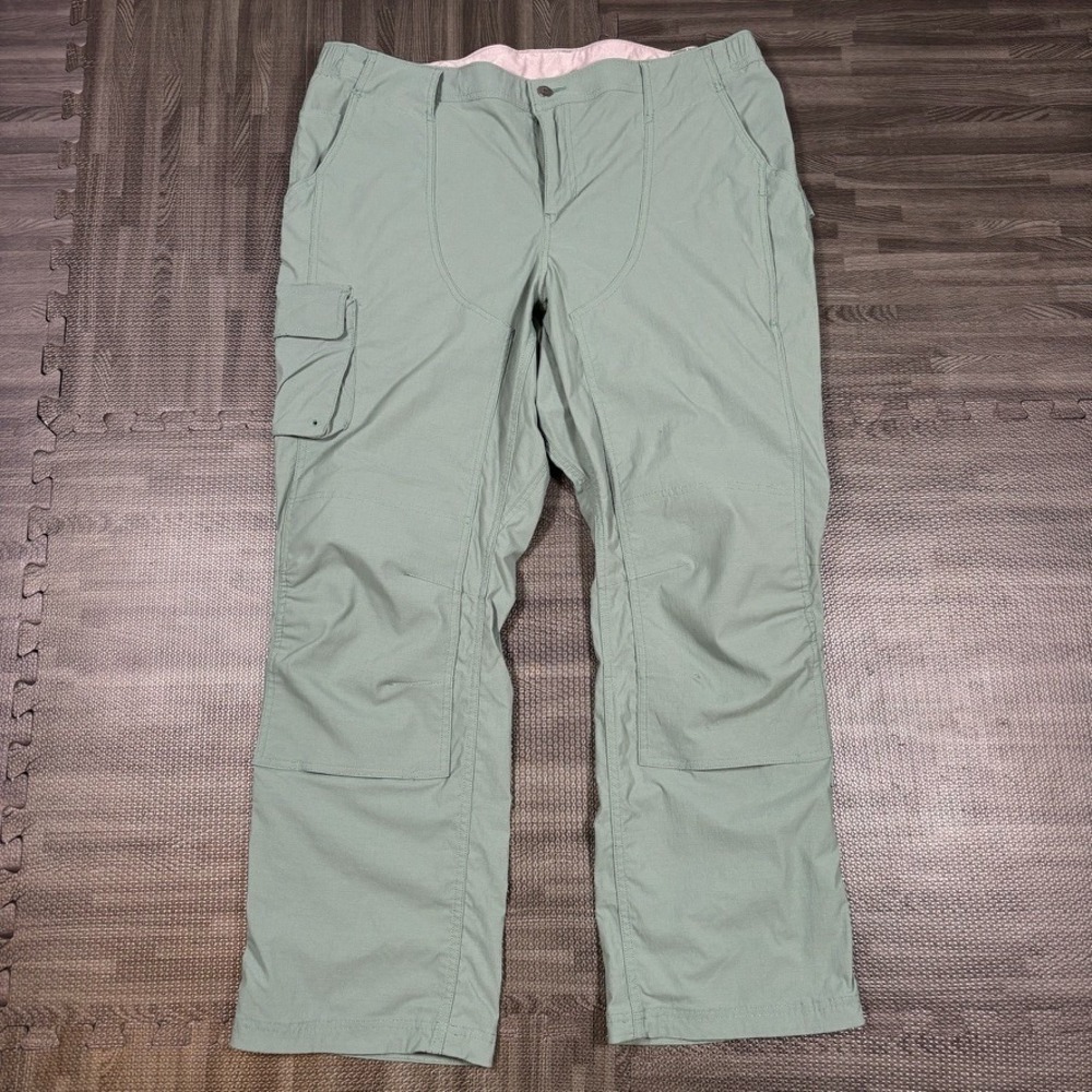 Duluth Trading Heirloom Gardening Pants Womens 18x31 Green Cargo Ripstop Casual